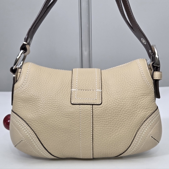 NWT VINTAGE Y2K COACH SOHO PEBBLE LEATHER SMALL BUCKLE FLAP HOBO BAG 10722 - Picture 6 of 9